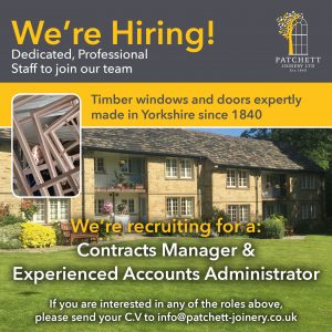 We're Hiring - Patchett Joinery