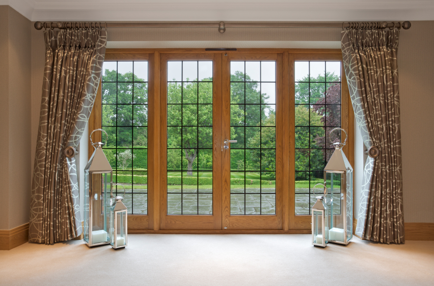 timber double doors