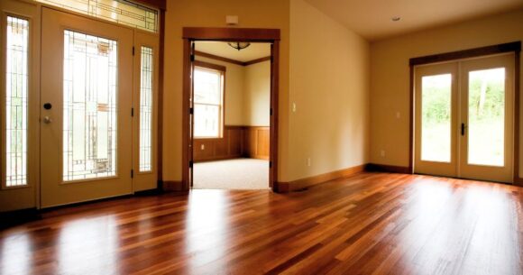 Fully furnished home with timber wood accent materials.
