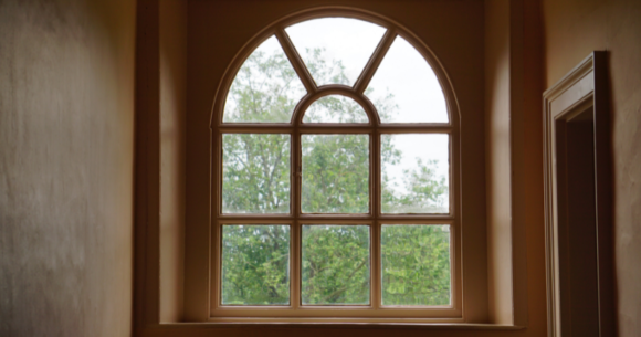 Curved Style Wooden Window Frame