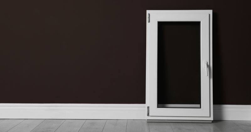 Single-Frame Casement Window Leaning Against Wall