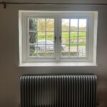 Timber window on the inside of Mr Meakin's house