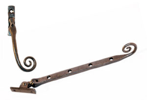 Pewter iron monkey tail peg stay and handle